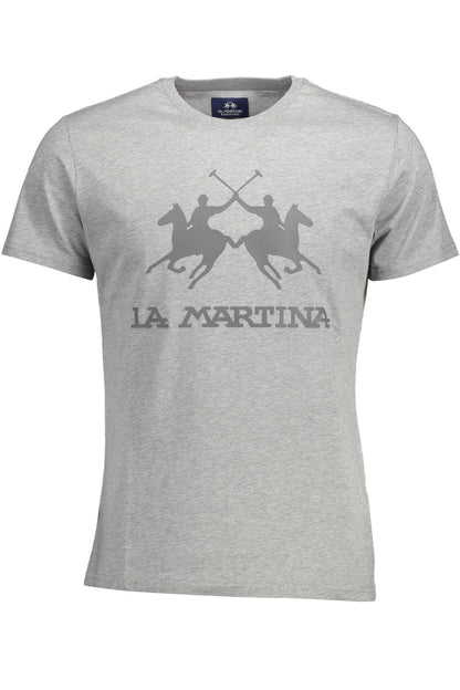 LA MARTINA KURZARM T-SHIRT HERREN GRAU