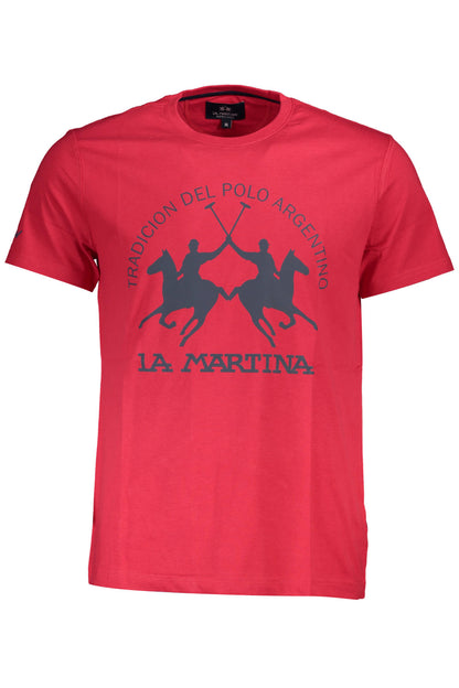 LA MARTINA HERREN KURZARM T-SHIRT ROT