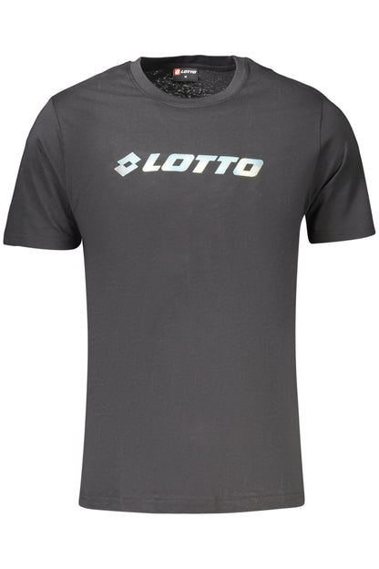 LOTTO Herren Schwarzes Kurzarm-T-Shirt