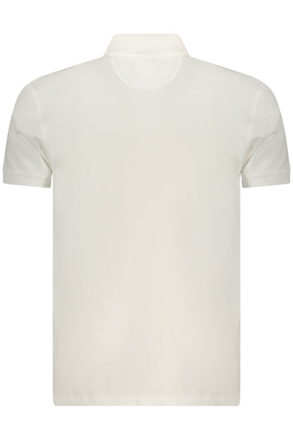 Marineblaues Herren-Poloshirt mit kurzen Ärmeln, Weiß