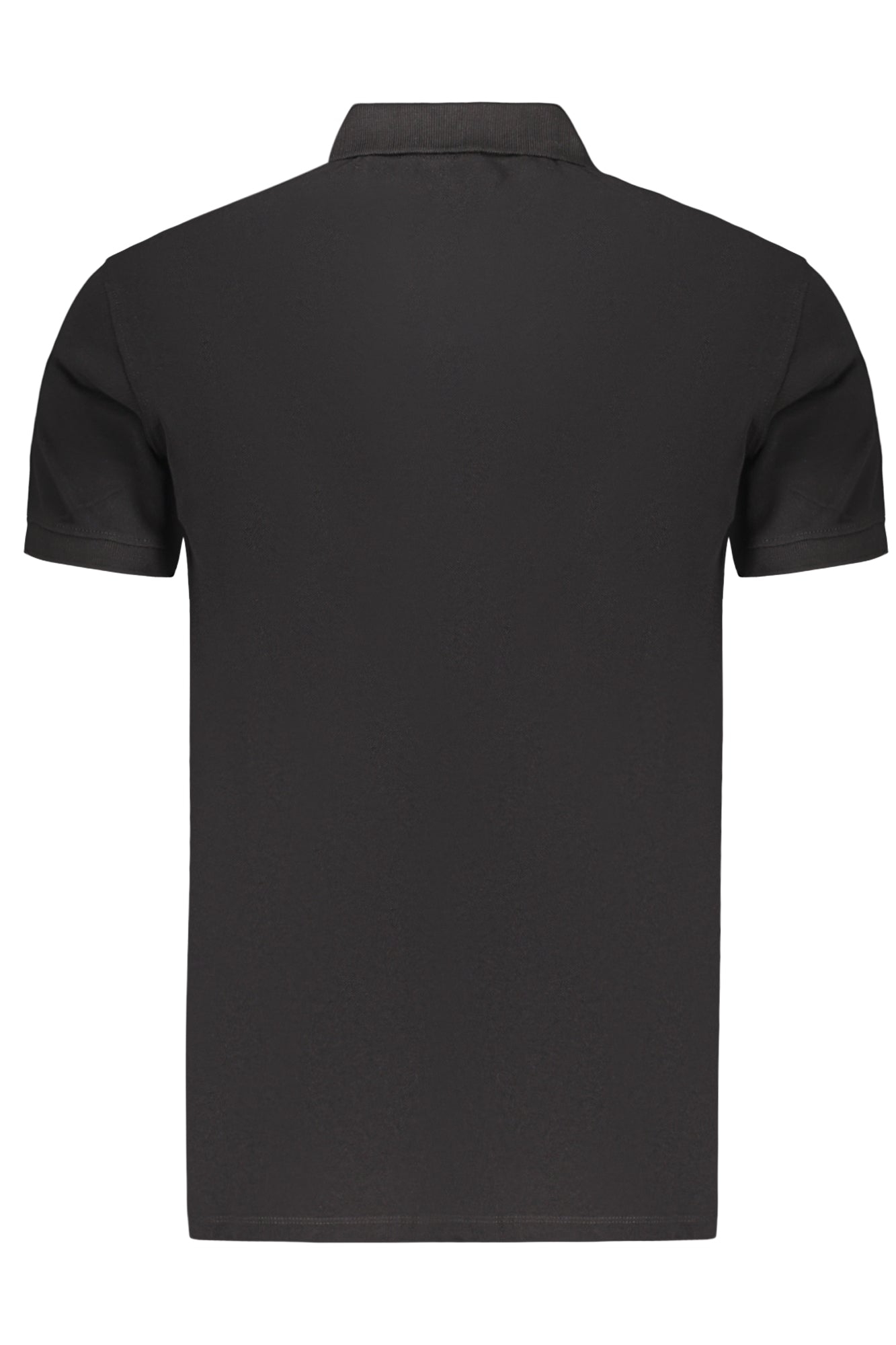Schwarzes Kurzarm-Poloshirt für Herren in Marineblau