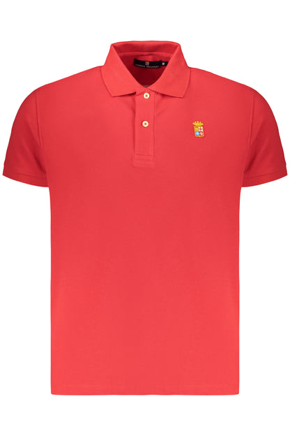 ROTES MARINEBLAUES POLOSHIRT FÜR HERREN MIT KURZEN ÄRMELN
