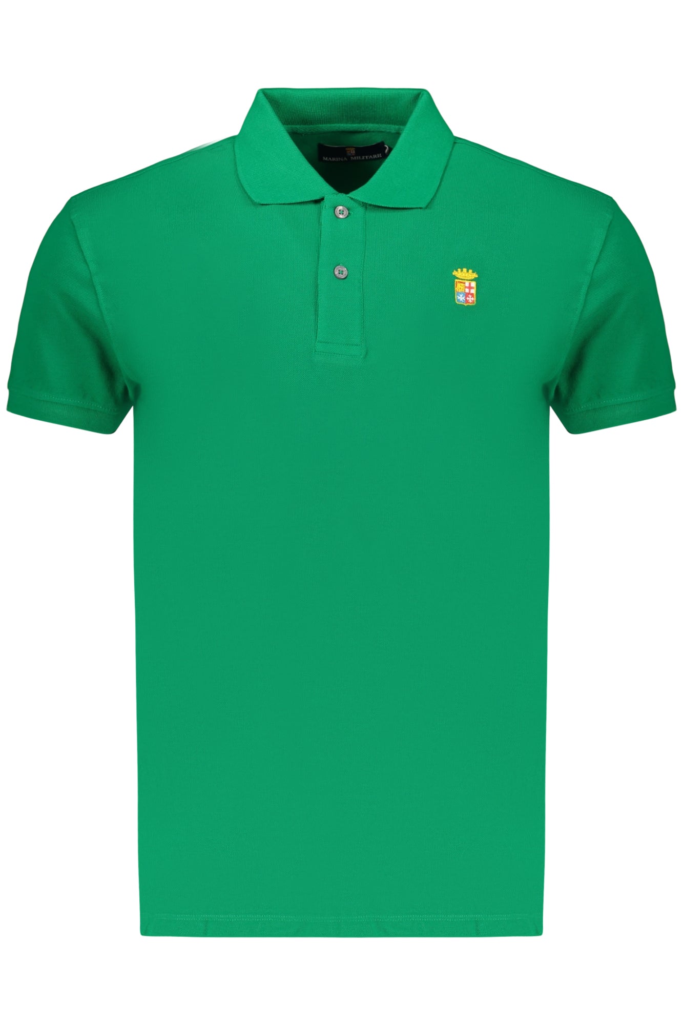 Marinegrünes Herren-Poloshirt mit kurzen Ärmeln