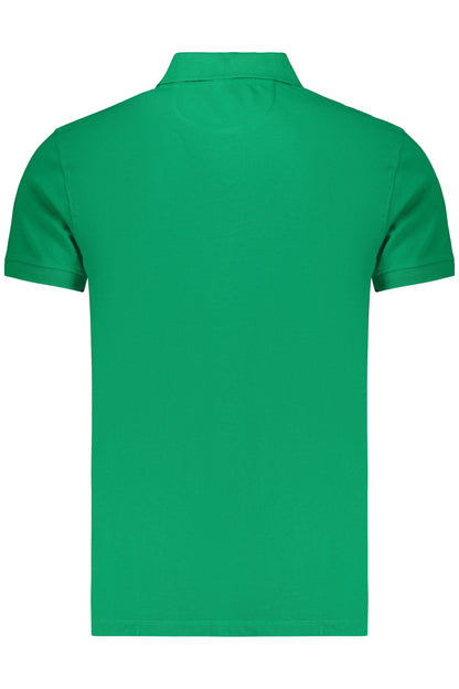 Marinegrünes Herren-Poloshirt mit kurzen Ärmeln