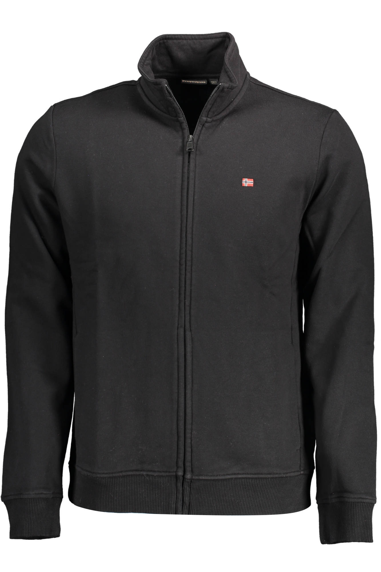Napapijri Herren-Sweatshirt mit Reißverschluss, Schwarz