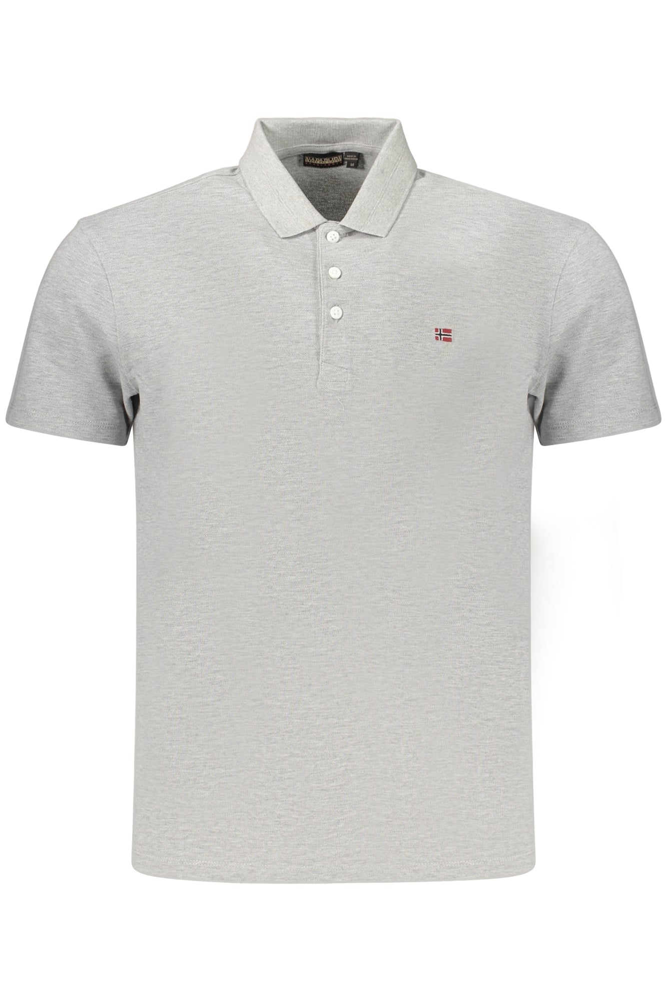NAPAPIJRI HERREN-KURZARM-POLOSHIRT, GRAU