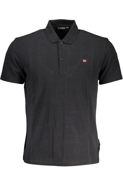 NAPAPIJRI POLO KURZARM HERREN SCHWARZ