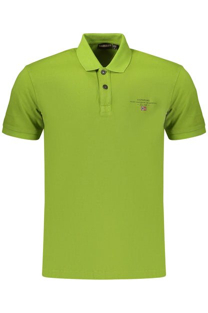 NAPAPIJRI HERREN-KURZARM-POLOSHIRT, GRÜN