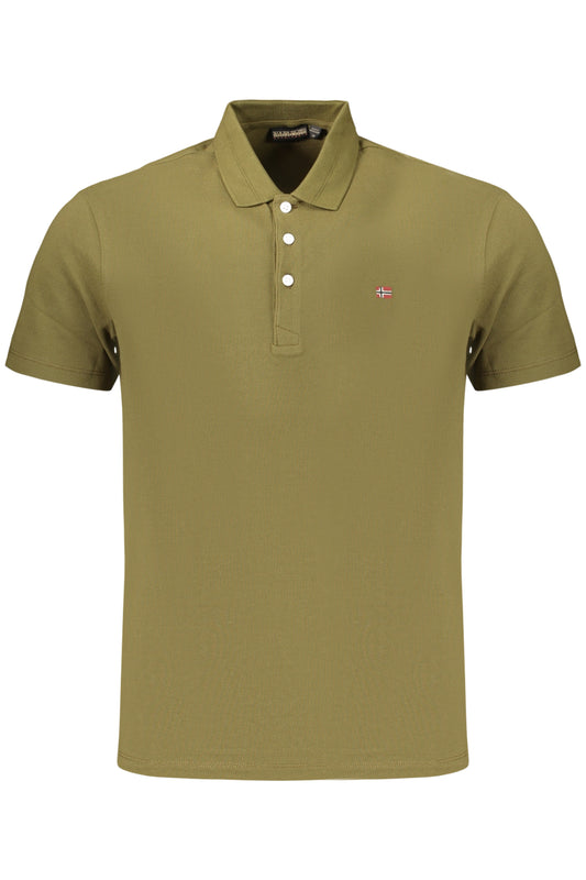 NAPAPIJRI HERREN-KURZARM-POLOSHIRT, GRÜN