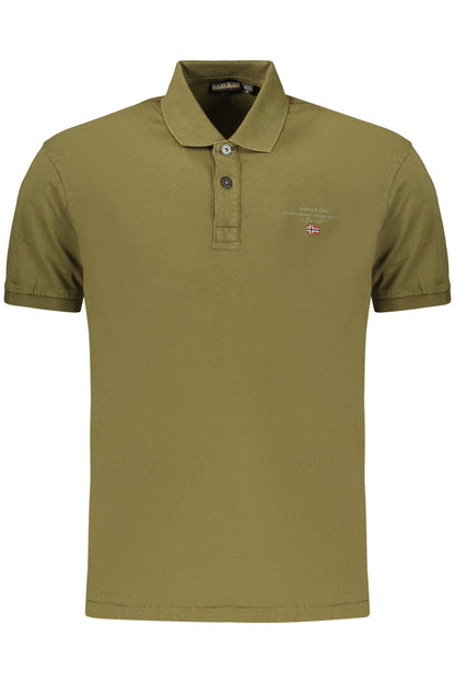 NAPAPIJRI HERREN-KURZARM-POLOSHIRT, GRÜN