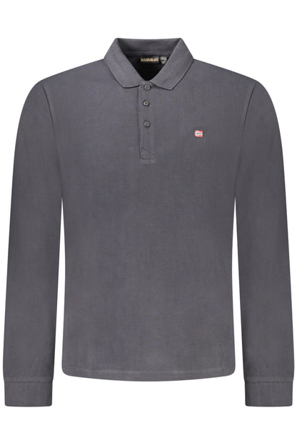 Napapijri Herren Langarm-Poloshirt Schwarz