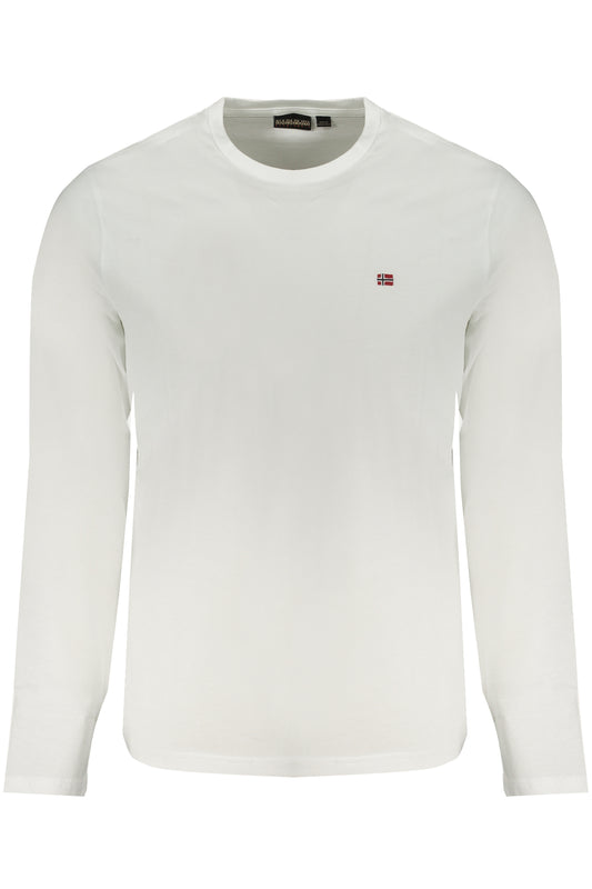 NAPAPIJRI WEISSES LANGARM-T-SHIRT FÜR HERREN