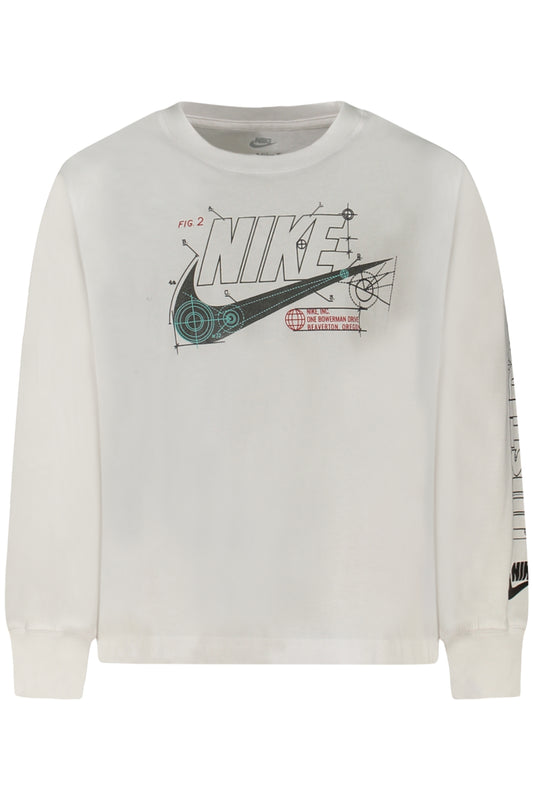 NIKE KINDER LANGARM-T-SHIRT, WEISS