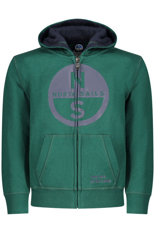 NORTH SAILS KINDER-SWEATSHIRT, GRÜN, MIT REISSVERSCHLUSS