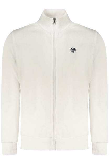 NORTH SAILS HERREN WEISSES SWEATSHIRT MIT REISSVERSCHLUSS