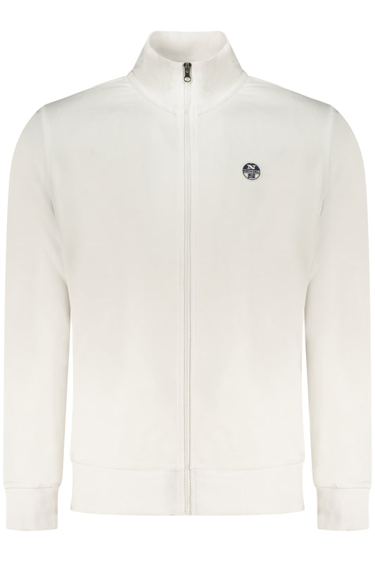 NORTH SAILS HERREN WEISSES SWEATSHIRT MIT REISSVERSCHLUSS