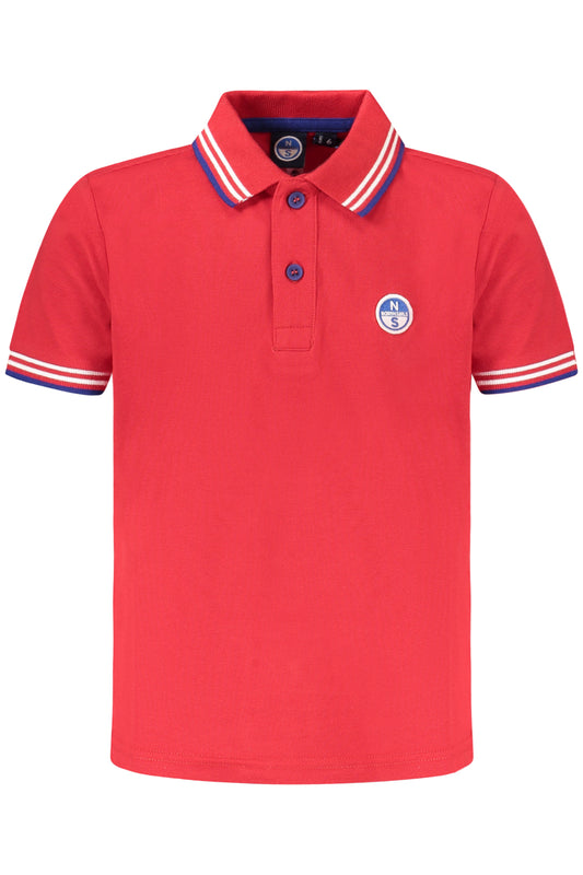 NORTH SAILS ROTES KURZARM-POLOSHIRT KINDER
