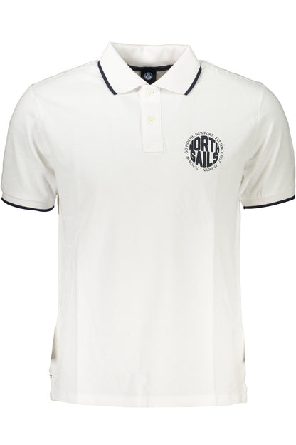 NORTH SAILS WEISSES KURZÄRMELIGES POLOSHIRT FÜR HERREN
