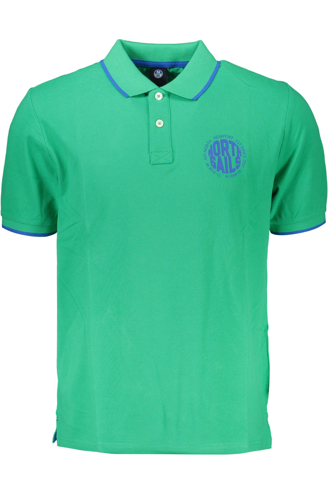 NORTH SAILS GRÜNES KURZÄRMELIGES POLOSHIRT FÜR HERREN