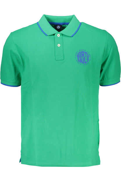 NORTH SAILS GRÜNES KURZÄRMELIGES POLOSHIRT FÜR HERREN