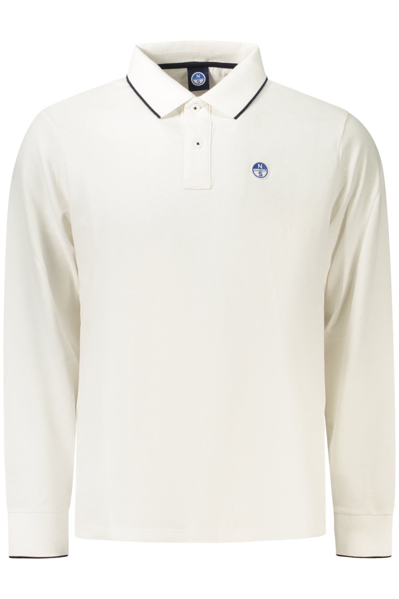 NORTH SAILS HERREN LANGÄRMLIGES POLOSHIRT WEISS