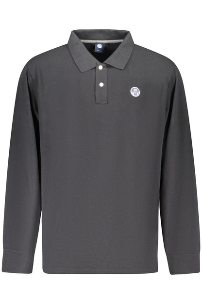 NORTH SAILS HERREN LANGARM POLOSHIRT, SCHWARZ