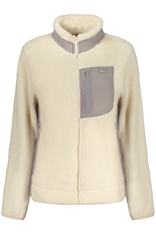 NORWEGEN 1963 WEISSES DAMEN-SWEATSHIRT MIT REISSVERSCHLUSS