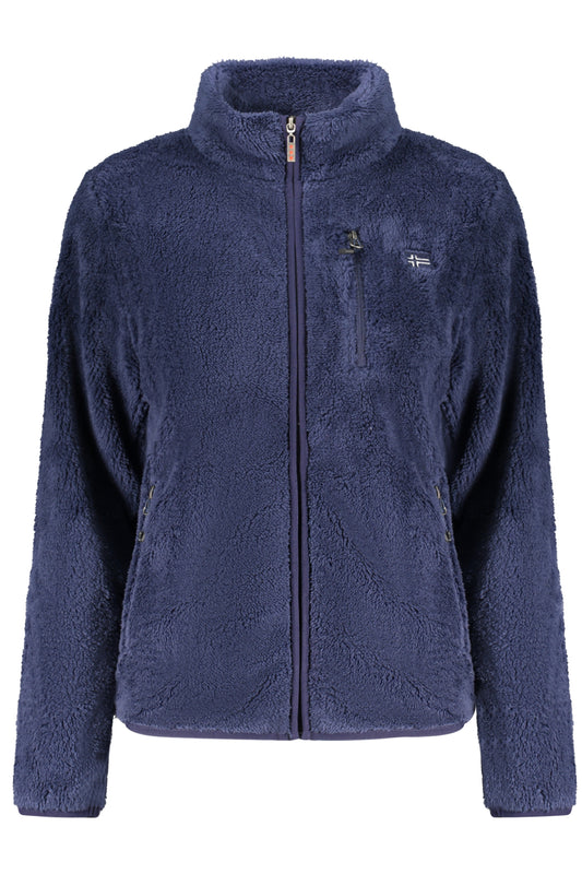 NORWEGEN 1963 BLAUES DAMEN-SWEATSHIRT MIT REISSVERSCHLUSS