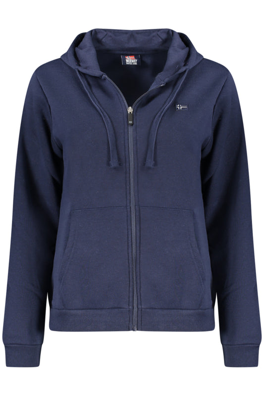 NORWEGEN 1963 BLAUES DAMEN-SWEATSHIRT MIT REISSVERSCHLUSS