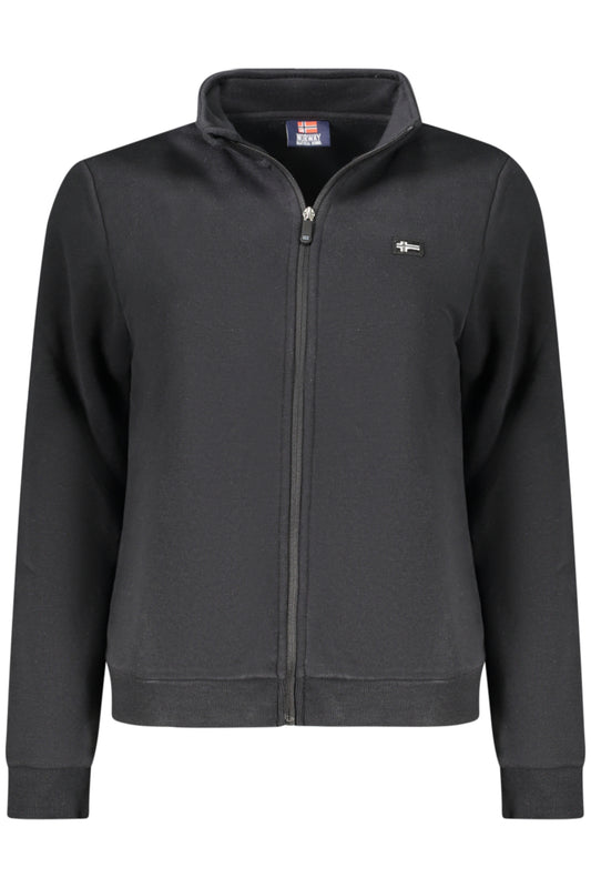 NORWEGEN 1963 SCHWARZES DAMEN-SWEATSHIRT MIT REISSVERSCHLUSS