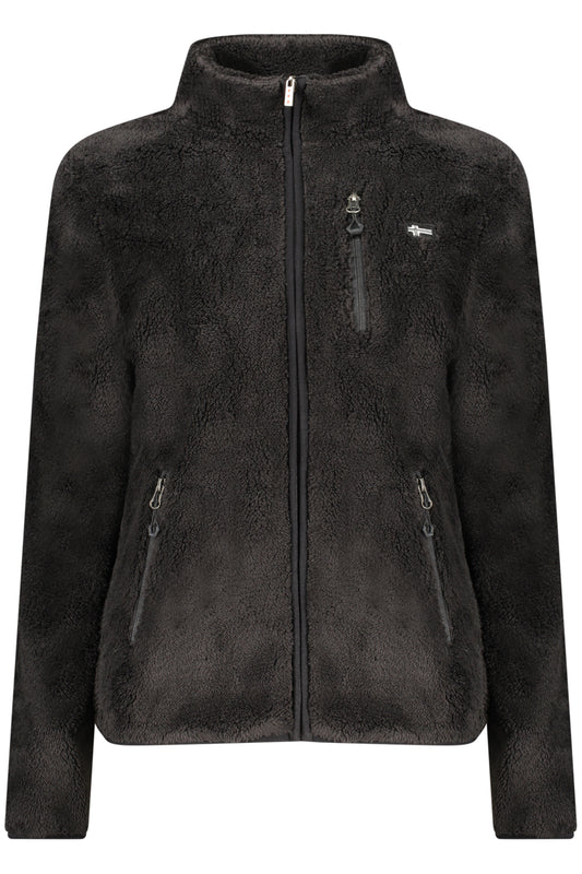 NORWEGEN 1963 SCHWARZES DAMEN-SWEATSHIRT MIT REISSVERSCHLUSS