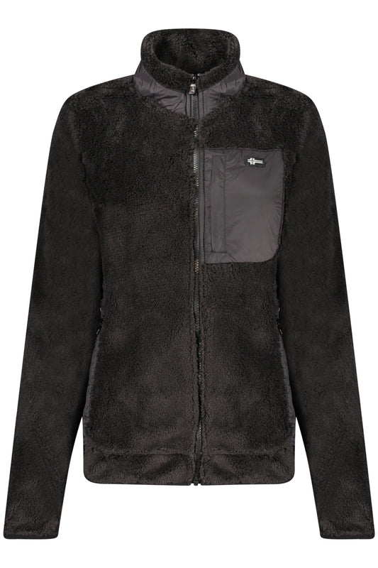 NORWEGEN 1963 SCHWARZES DAMEN-SWEATSHIRT MIT REISSVERSCHLUSS