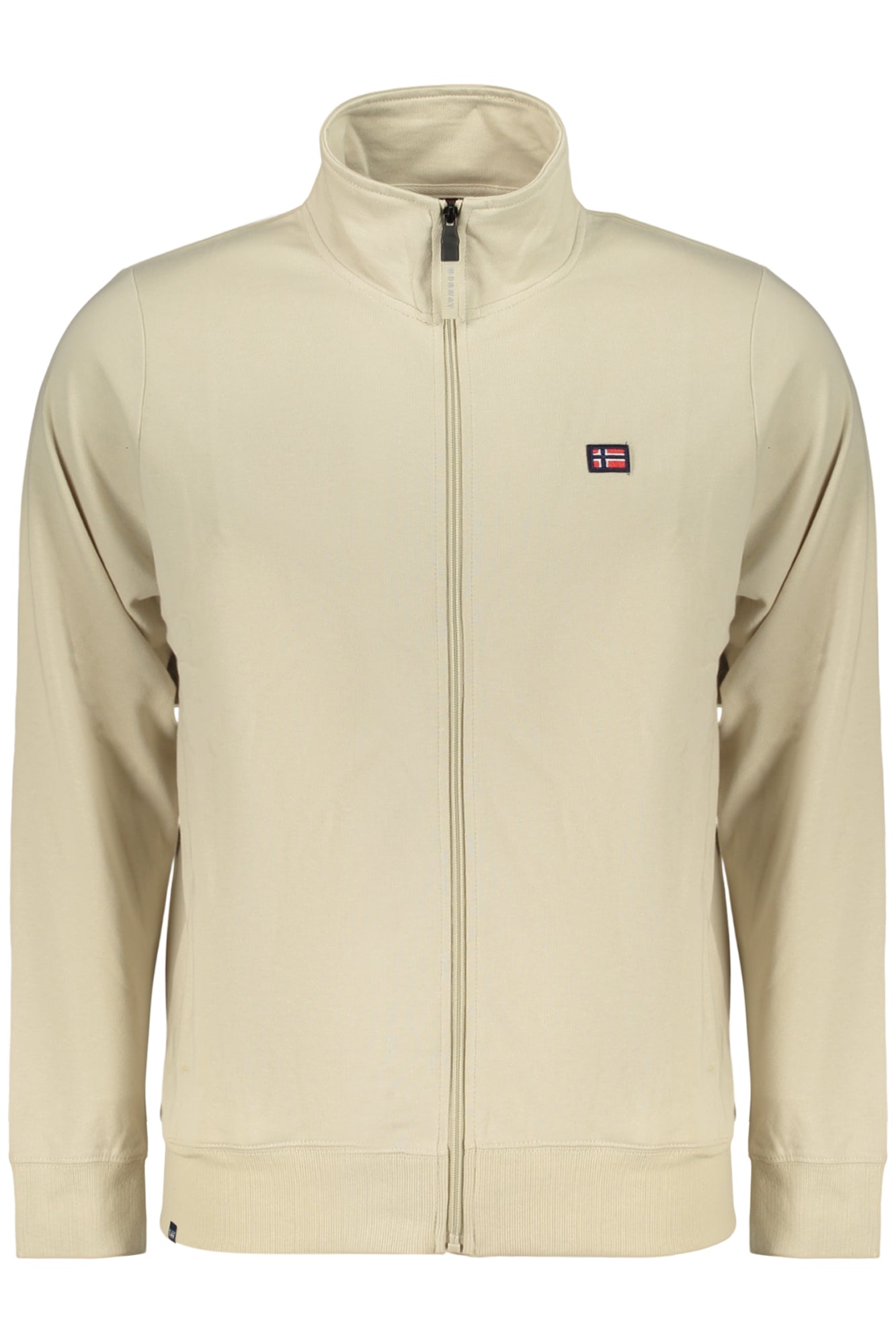 NORWEGEN 1963 HERREN BEIGE REISSVERSCHLUSS-SWEATSHIRT