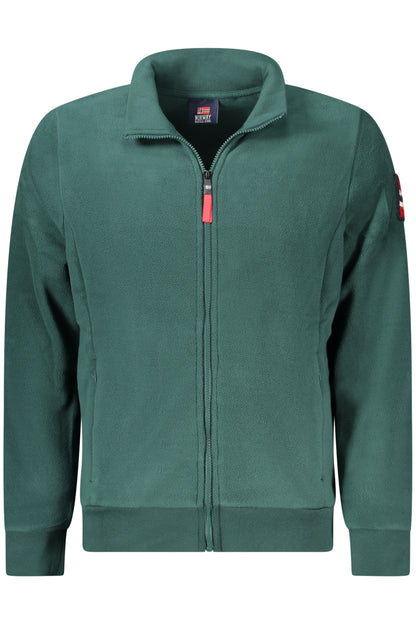 NORWEGEN 1963 HERREN GRÜNES SWEATSHIRT MIT REISSVERSCHLUSS