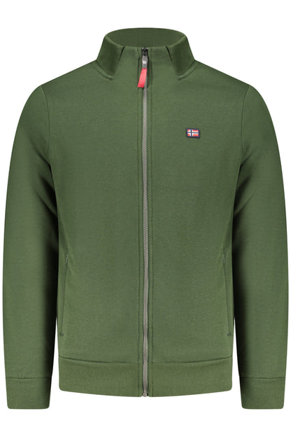 NORWEGEN 1963 HERREN GRÜNES SWEATSHIRT MIT REISSVERSCHLUSS