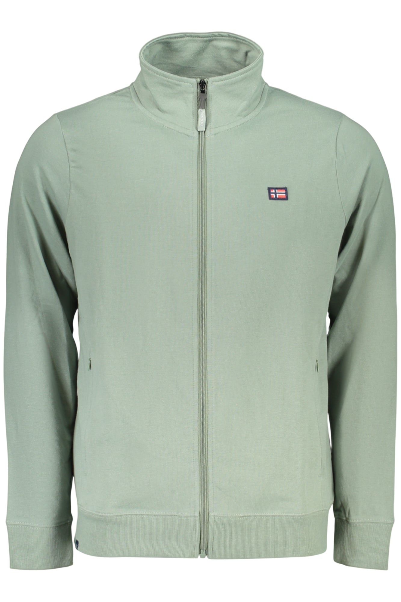NORWEGEN 1963 HERREN GRÜNES SWEATSHIRT MIT REISSVERSCHLUSS, GRÜN