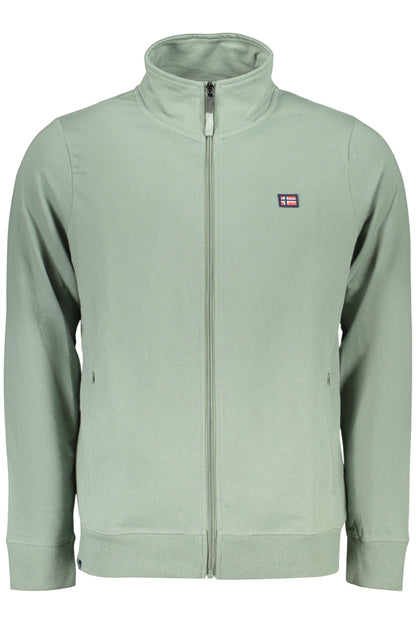 NORWEGEN 1963 HERREN GRÜNES SWEATSHIRT MIT REISSVERSCHLUSS, GRÜN