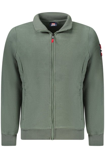 NORWEGEN 1963 HERREN GRÜNES SWEATSHIRT MIT REISSVERSCHLUSS