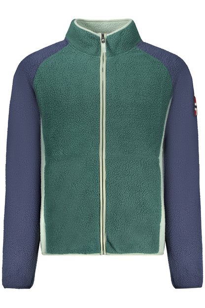 NORWEGEN 1963 HERREN GRÜNES SWEATSHIRT MIT REISSVERSCHLUSS
