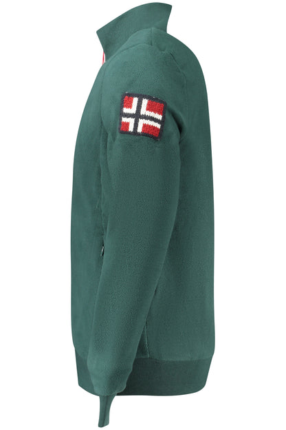 NORWEGEN 1963 HERREN GRÜNES SWEATSHIRT MIT REISSVERSCHLUSS