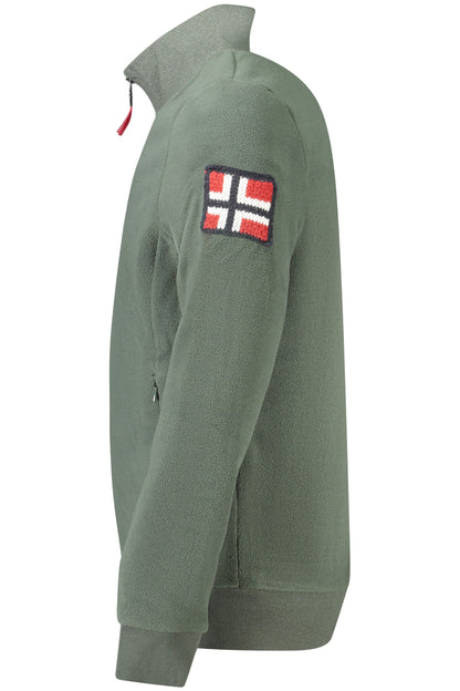 NORWEGEN 1963 HERREN GRÜNES SWEATSHIRT MIT REISSVERSCHLUSS