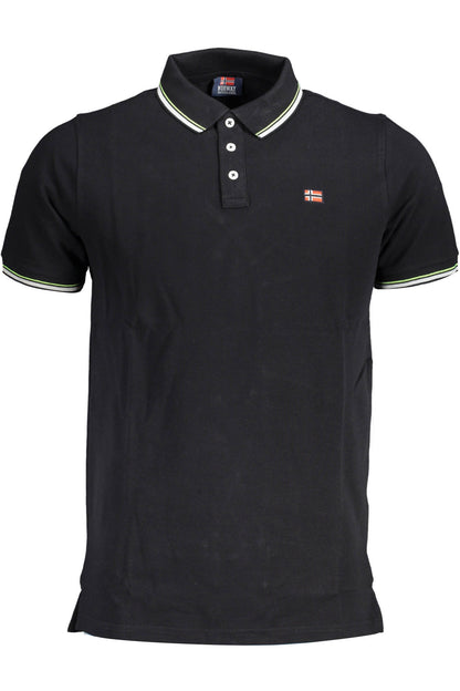 NORWEGEN 1963 HERREN KURZARM-POLOSHIRT SCHWARZ