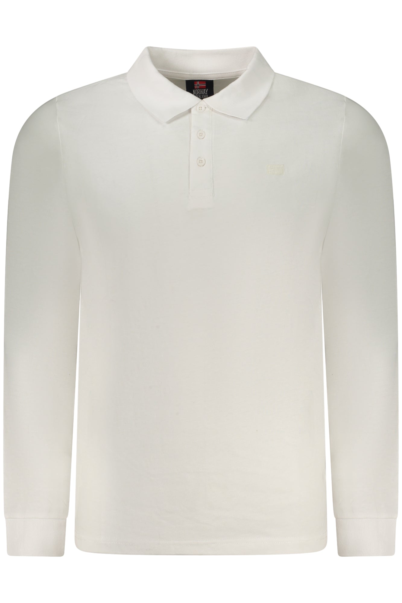 NORWEGEN 1963 HERREN LANGÄRMLIGES POLOSHIRT WEISS