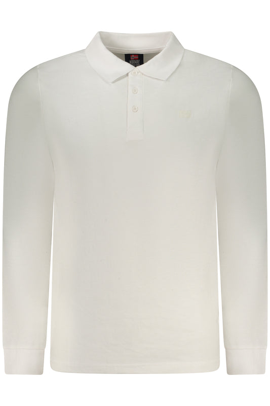 NORWEGEN 1963 HERREN LANGÄRMLIGES POLOSHIRT WEISS