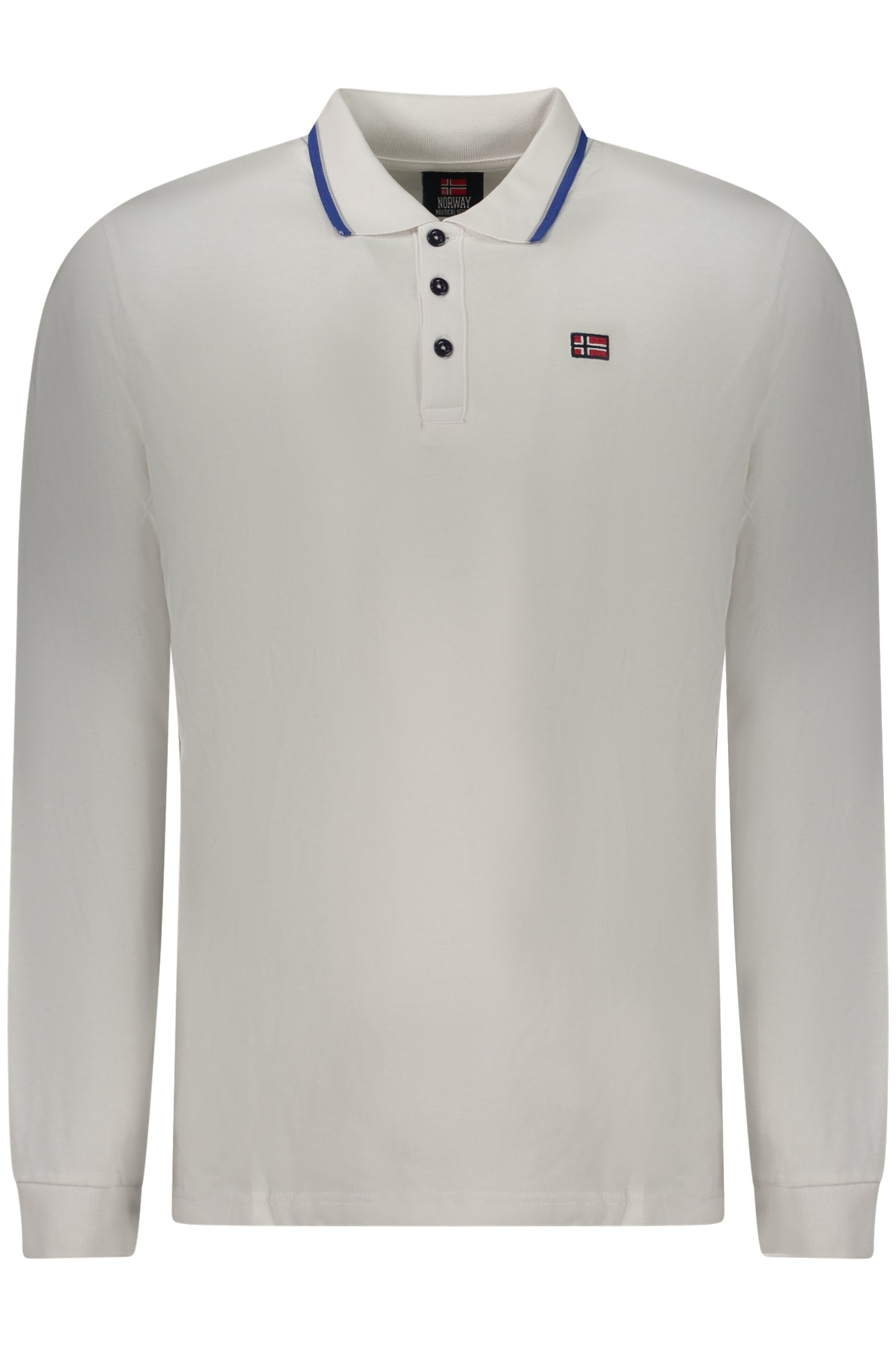 NORWEGEN 1963 HERREN LANGÄRMLIGES POLOSHIRT WEISS