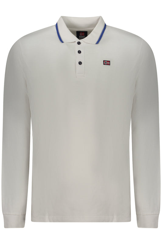 NORWEGEN 1963 HERREN LANGÄRMLIGES POLOSHIRT WEISS