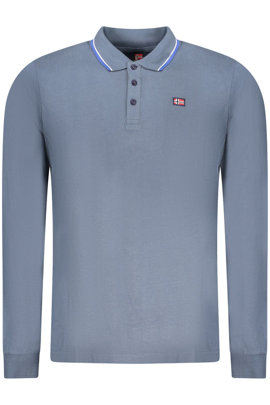 NORWEGEN 1963 HERREN-POLOSHIRT MIT LANGÄRMLIGEN ÄRMELN, BLAU