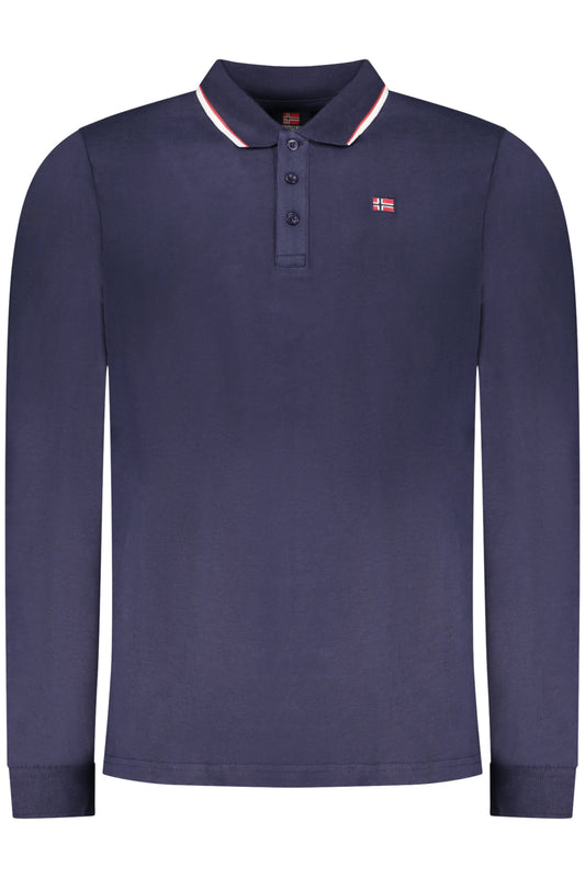 NORWEGEN 1963 HERREN-POLOSHIRT MIT LANGÄRMLIGEN ÄRMELN, BLAU
