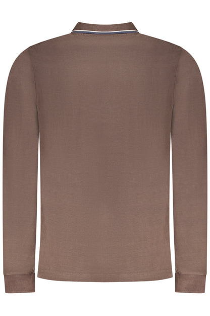 NORWEGEN 1963 HERREN-POLOSHIRT MIT LANGEN ÄRMELN, BRAUN