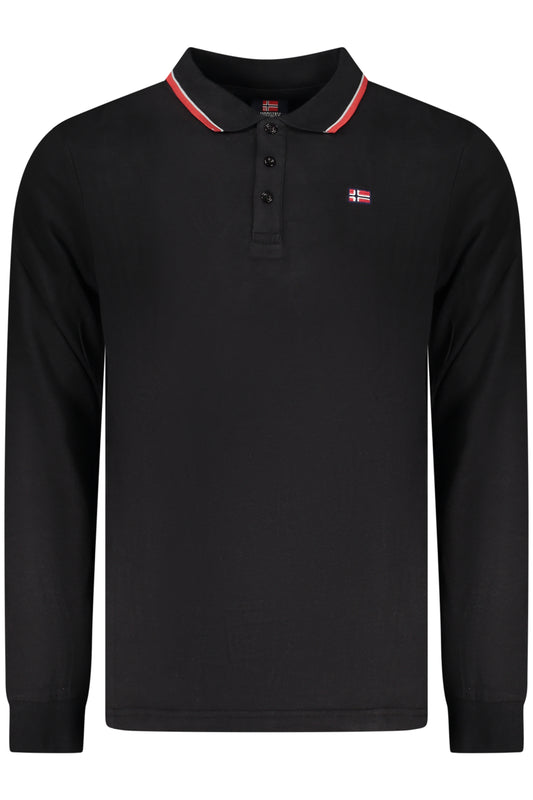 NORWEGEN 1963 HERREN-POLOSHIRT MIT LANGÄRMLIGEN ÄRMELN, SCHWARZ